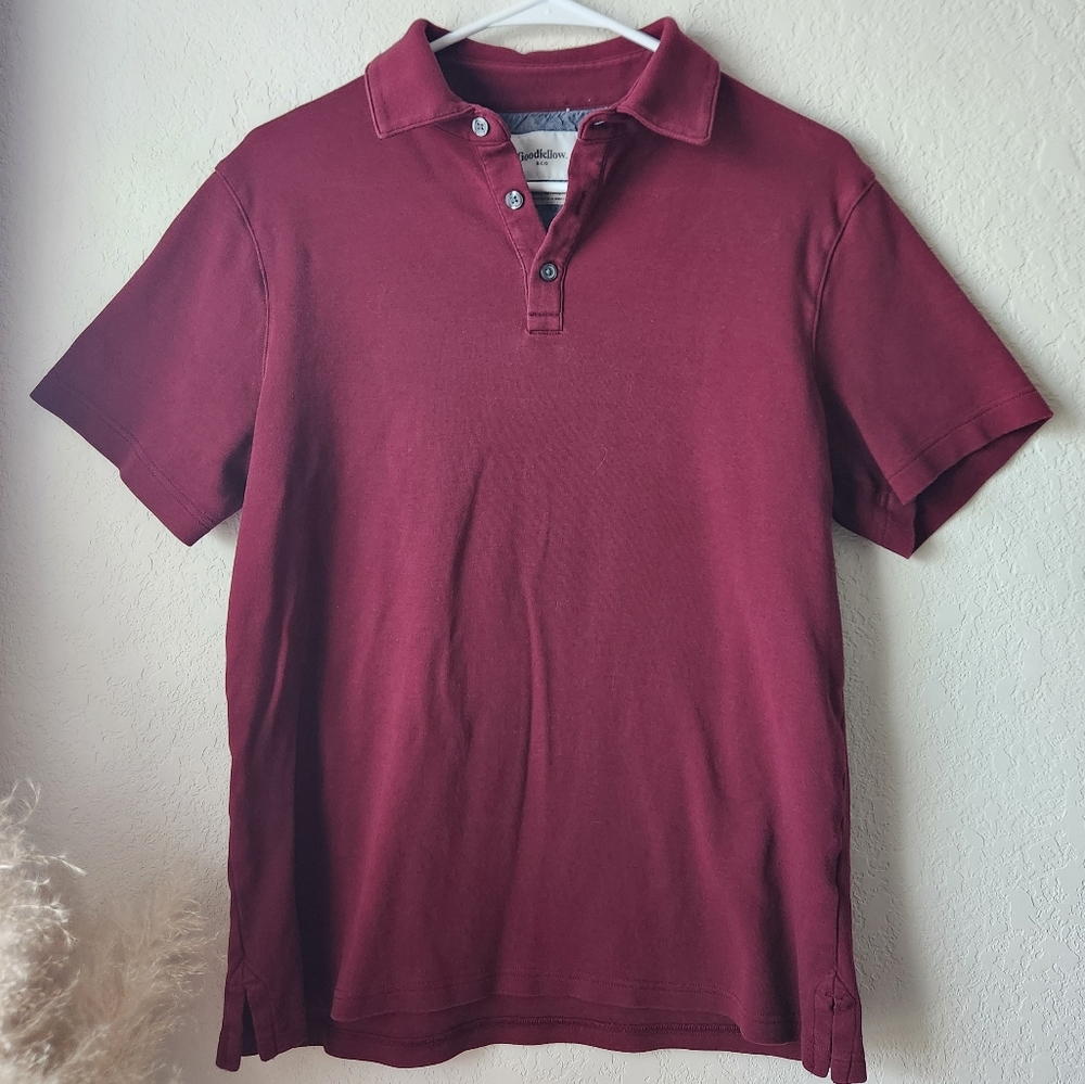 Goodfellow & Co Burgundy Cotton Polo